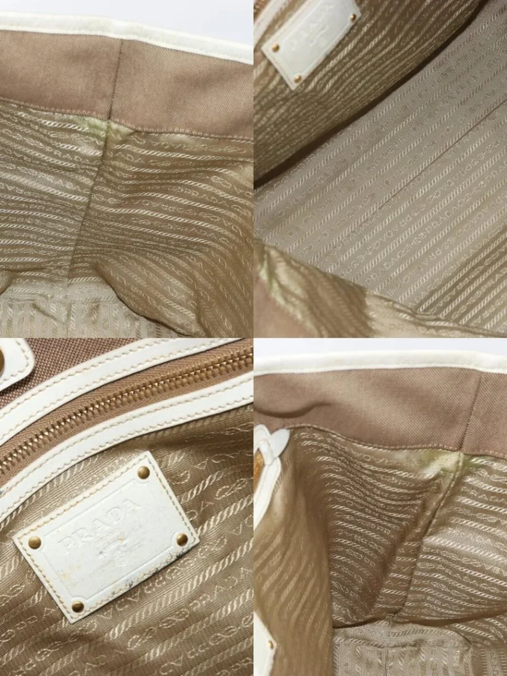 Prada brand	prada color	beige